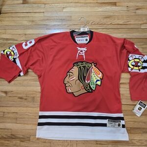 Chicago Blackhawks NHL Official CCM Throwback Premier Edge Jersey Retro Style